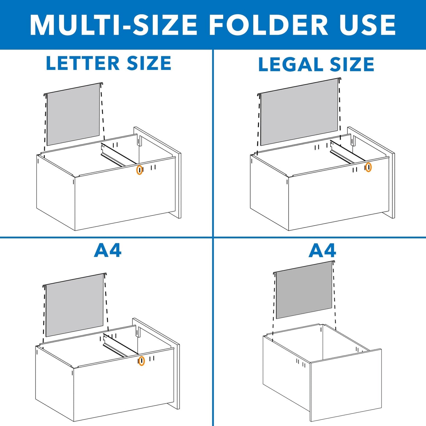 Slim Rolling File Cabinet with 3 Drawers