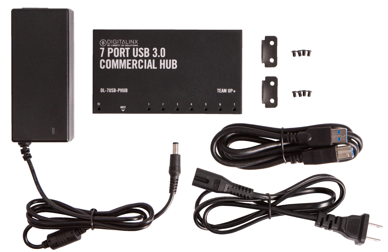 TeamUp+ Series 7 Port Powered USB 3.0 Commercial Hub