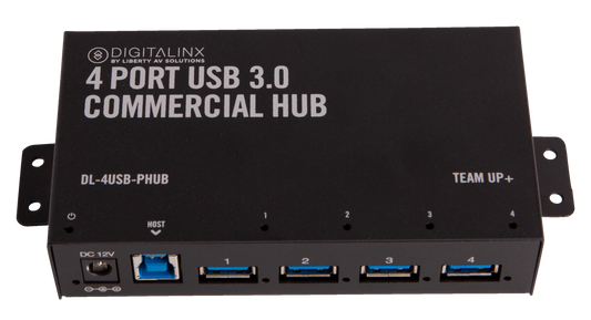 TeamUp+ Series 4 Port Powered USB 3.0 Commercial Hub