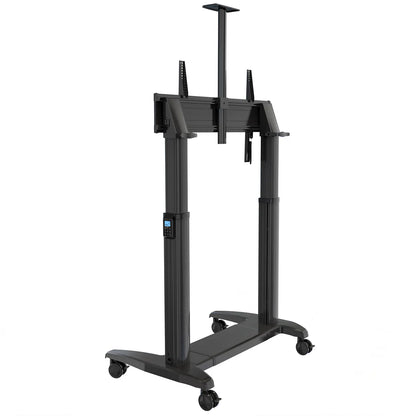Heavy-Duty XXL Motorized Height-Adjustable AV Cart for Interactive Touchscreens