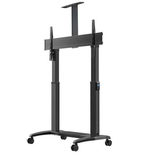 Heavy-Duty XXL Motorized Height-Adjustable AV Cart for Interactive Touchscreens