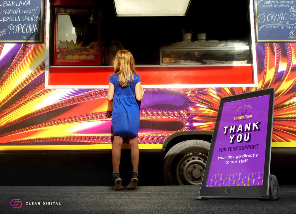 Mobile digital sign for food trucks 