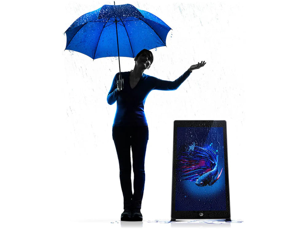 Outdoor battery powered mobile digital signage, evo roll. 