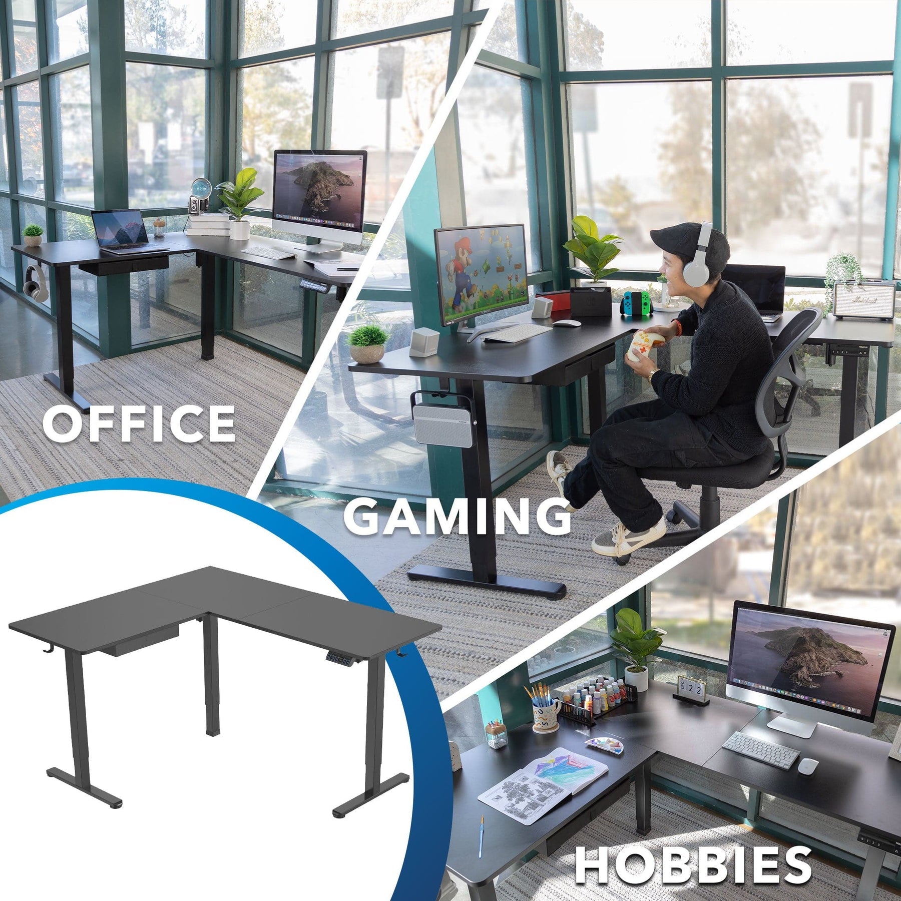 office, gaming, and hobbies