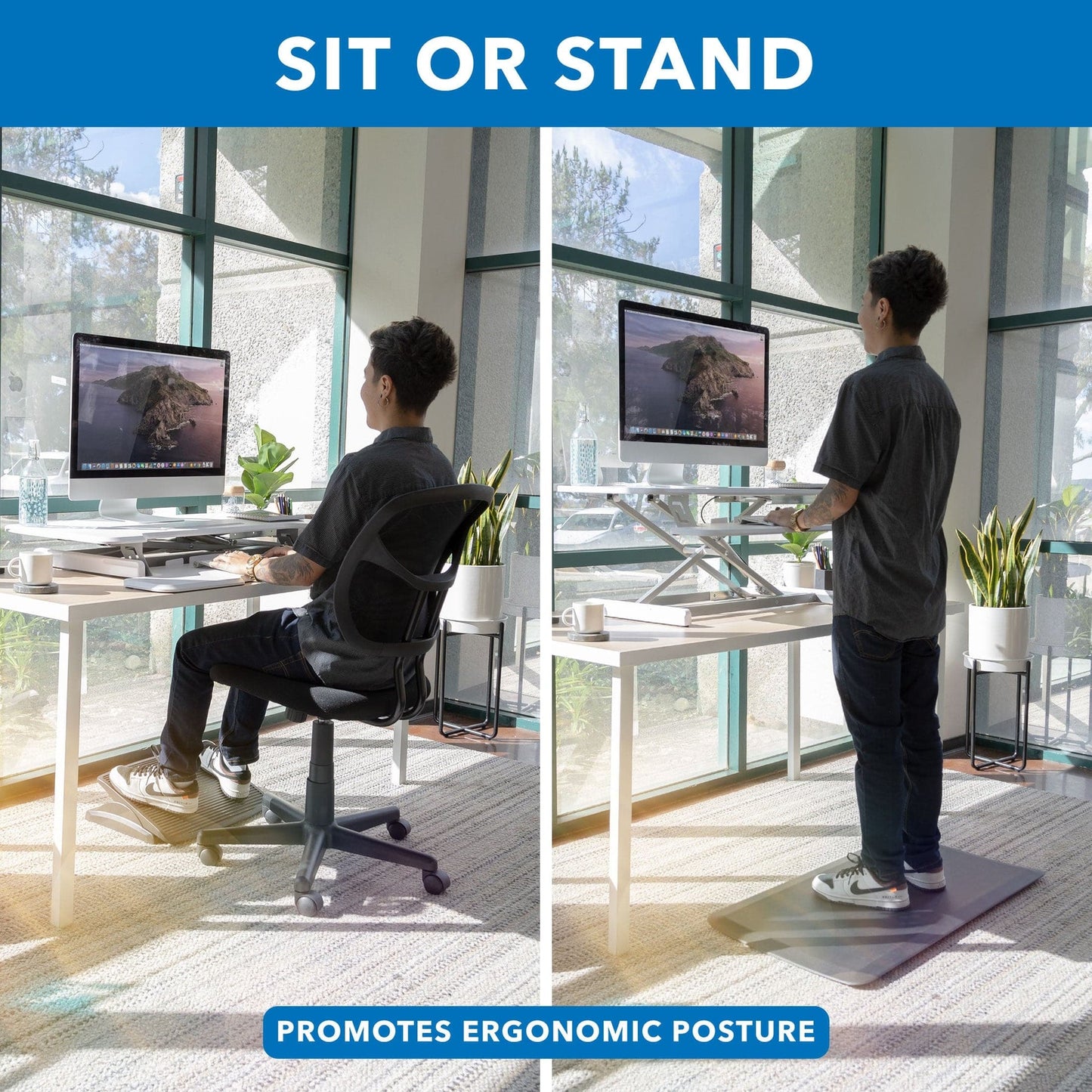 Standing Desk Converter with 38" Desktop