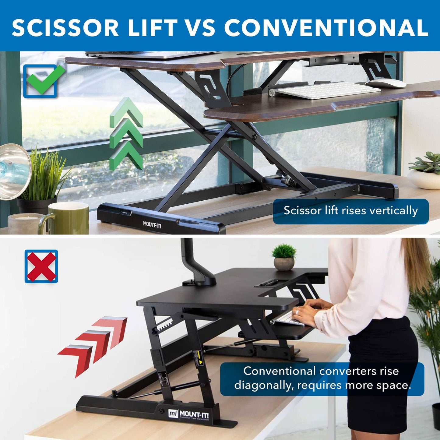 Standing Desk Converter with 38" Desktop