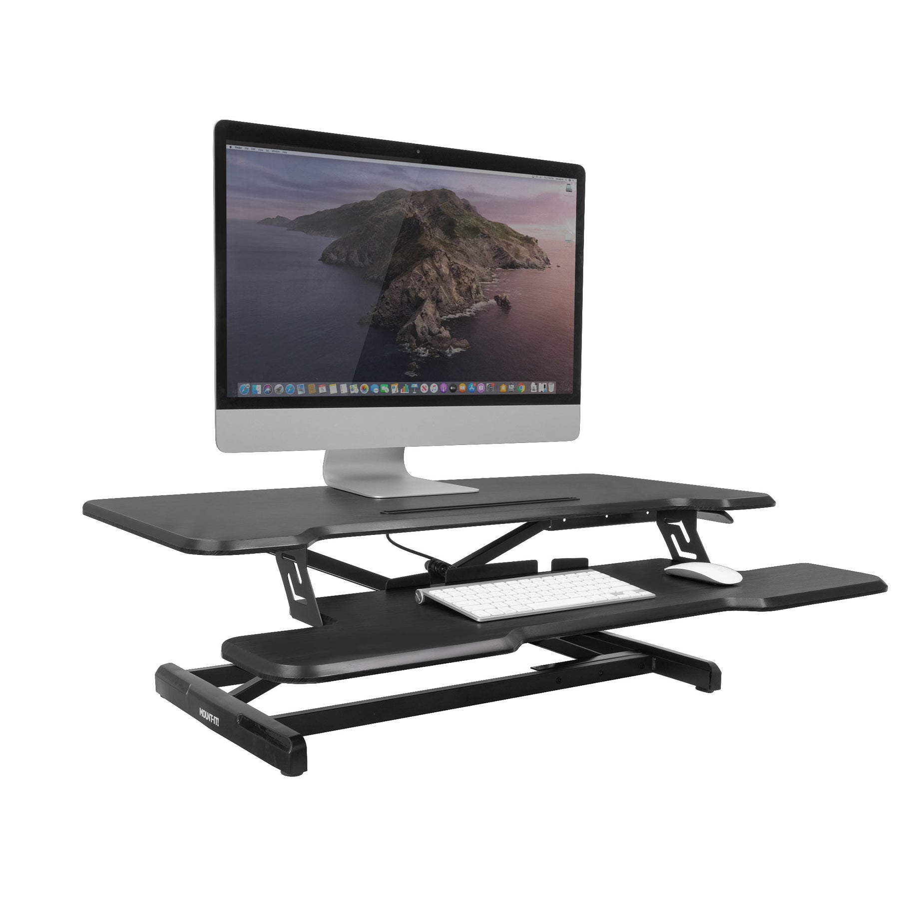 black desk converter sit-stand