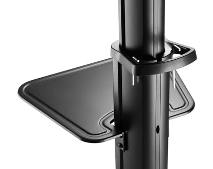 Height Adjustable AV Cart with Rotating Mount