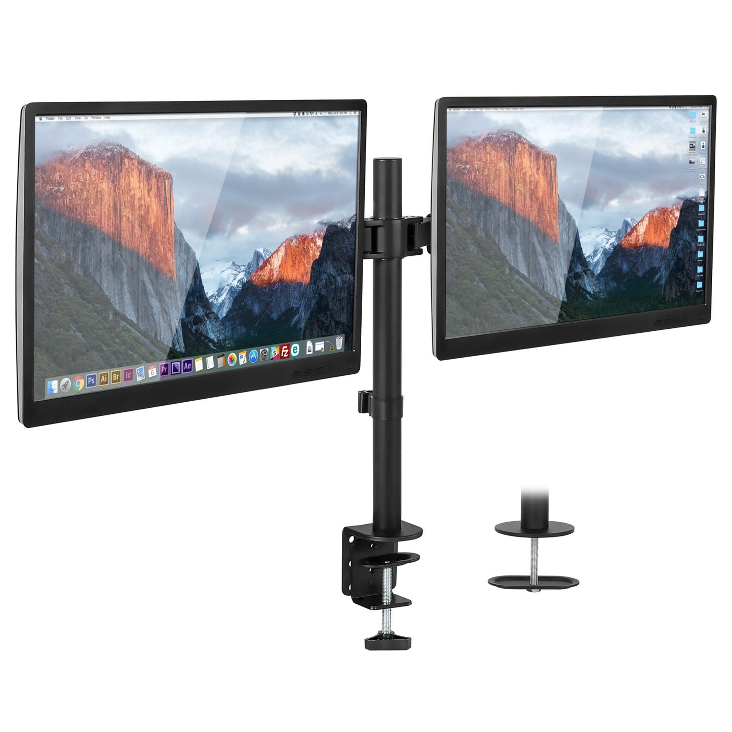 Full Motion Dual Monitor Desk Mount