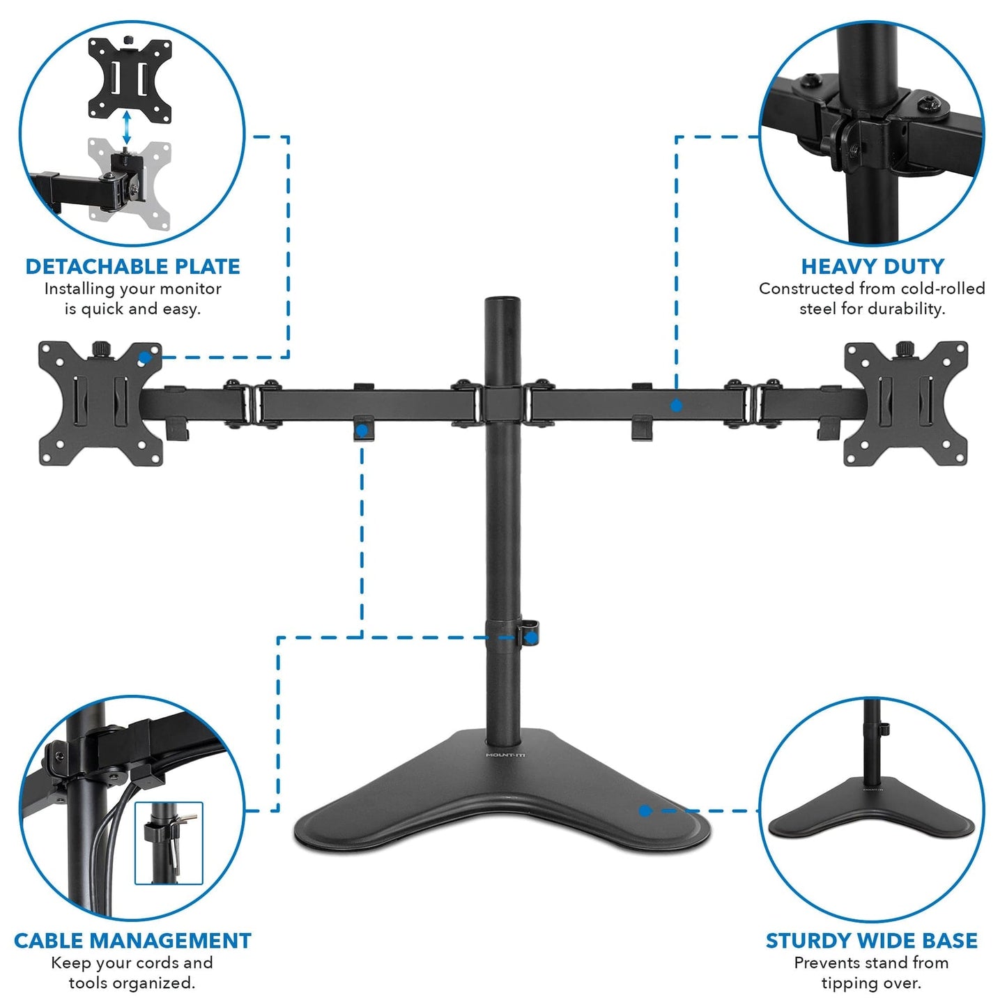 Dual Monitor Desk Stand