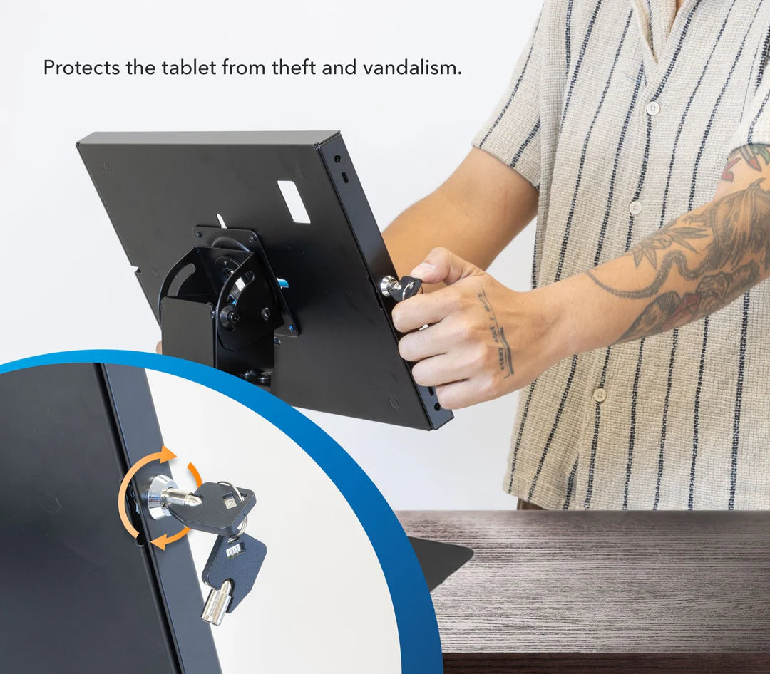 Anti-Theft Tablet Countertop Stand for iPad, iPad Air, iPad Pro