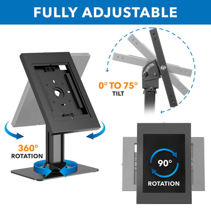 Anti-Theft Tablet Countertop Stand for iPad, iPad Air, iPad Pro