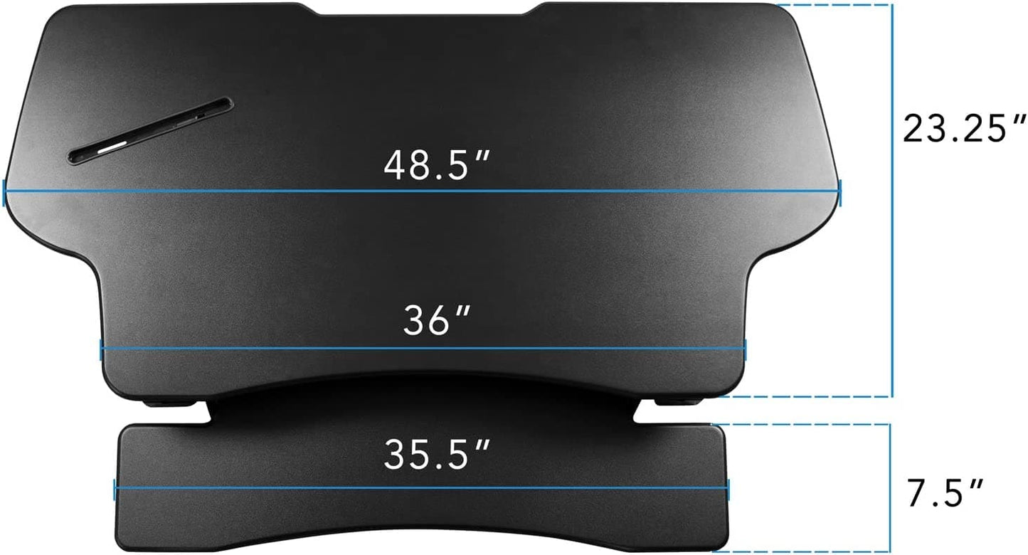 Extra Wide Height Adjustable Standing Desk Converter