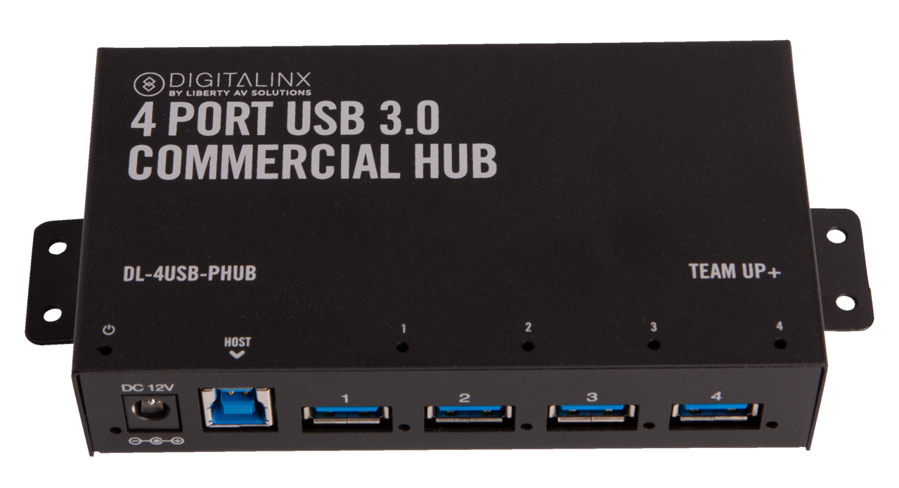 TeamUp+ Series 4 Port Powered USB 3.0 Commercial Hub