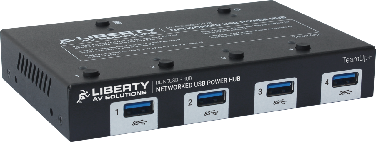TeamUp+ Series 4 +1 Port Powered USB 3.0 Hub w/Control & Client Switching Capability