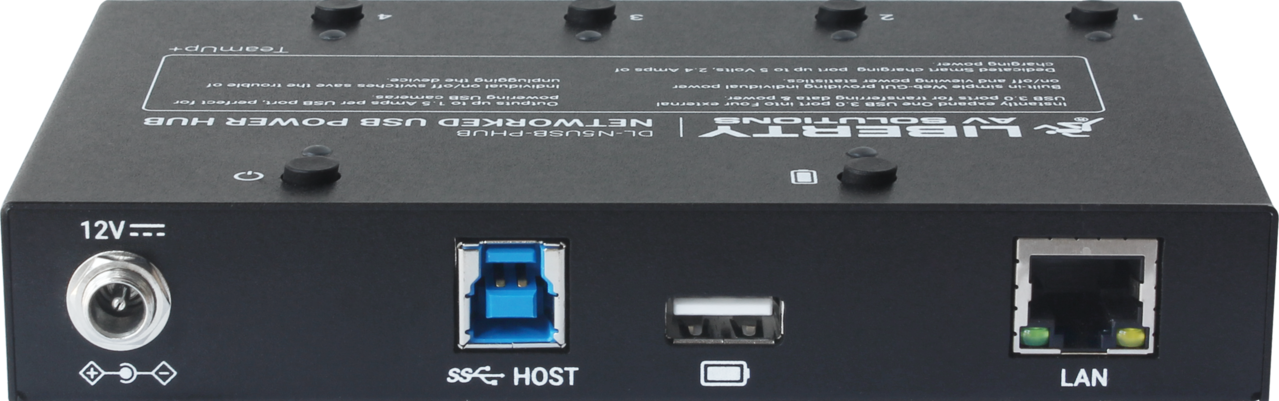 TeamUp+ Series 4 +1 Port Powered USB 3.0 Hub w/Control & Client Switching Capability