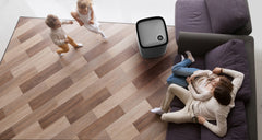 iRobot air filter in a living room