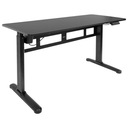 electric standing desk with fifty-five inch tabletop