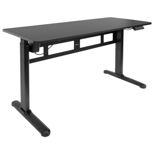 electric standing desk with fifty-five inch tabletop