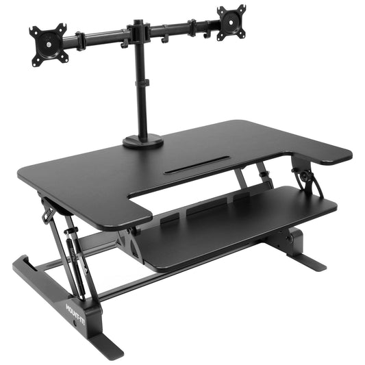monitor mount built into desk